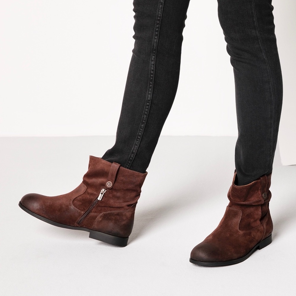 NEW Birkenstock Sarnia Espresso Suede Short Boots